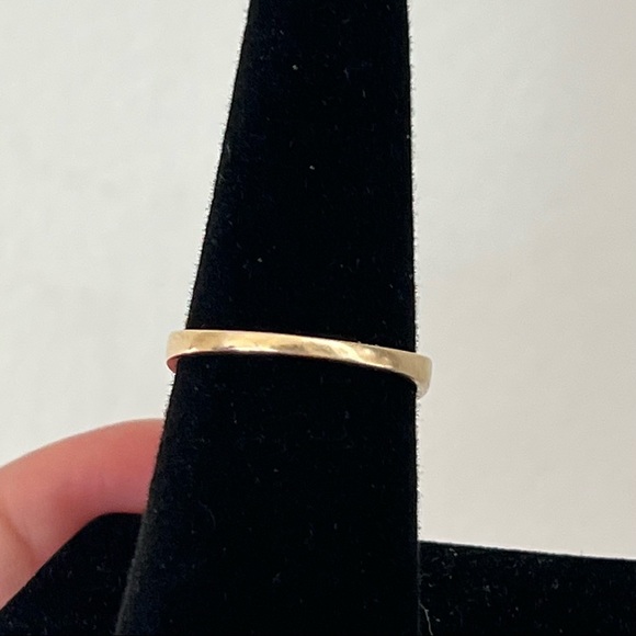 14k Solid Yellow Gold Amethyst Diamond Ring Sz 7 - Picture 5 of 6